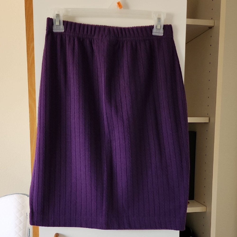 Vintage Casual Corner Rich Purple Pencil Skirt